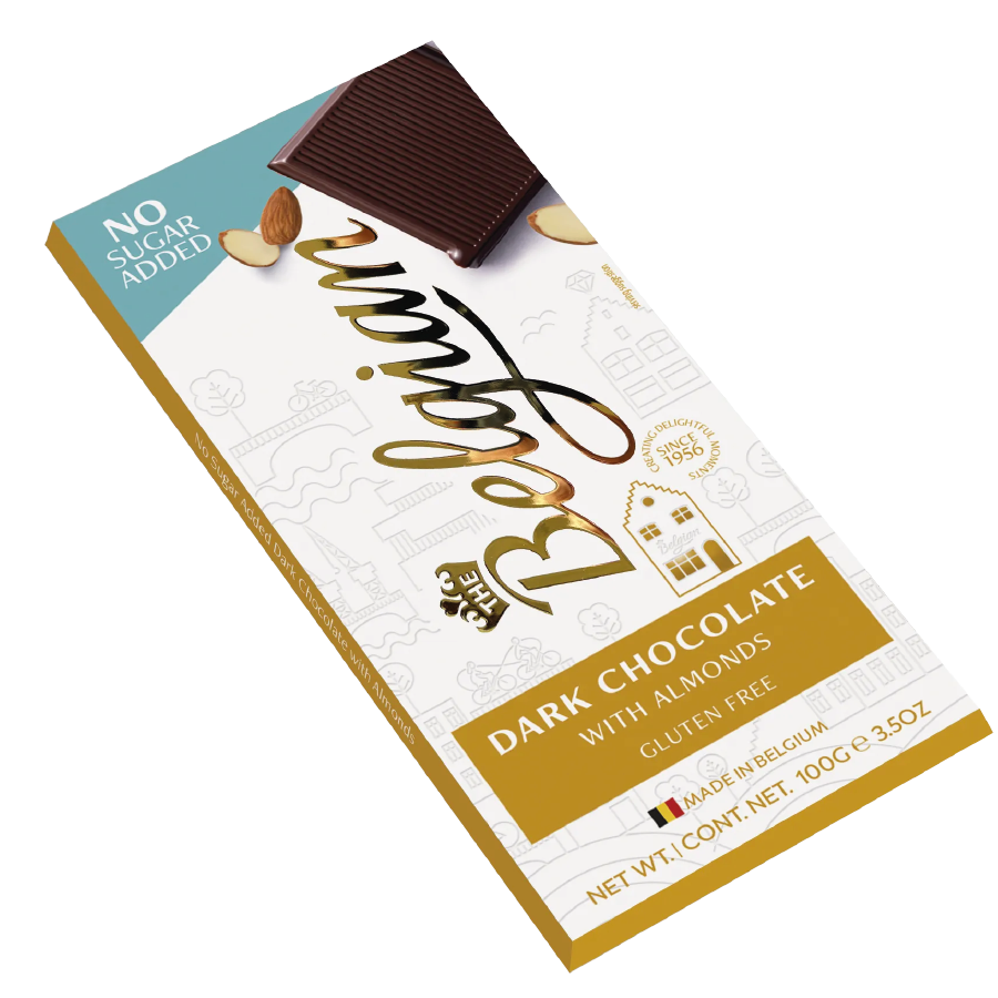 The Belgian Dark Almonds (No Sugar Added) 100gr